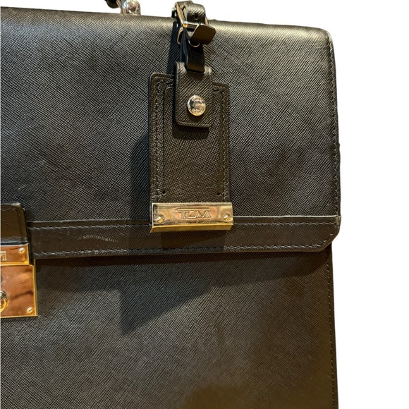 Tumi Mens Leather Strapped Briefcase - Picture 5 of 9